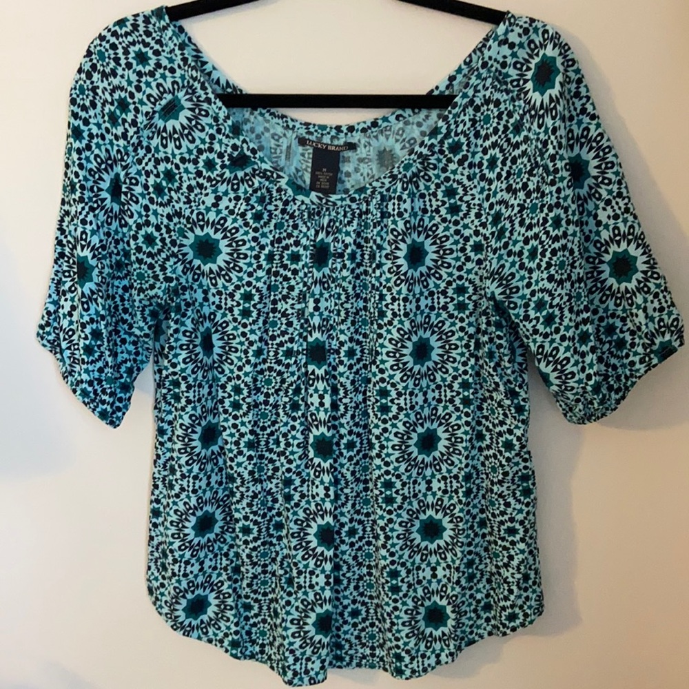 Lucky Brand 3/4 Sleeve Top Size Medium